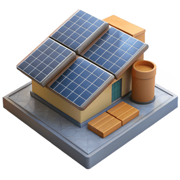 vibrant modern Solar Panel Installation Roof Top View Cutout detailed png