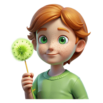 extraordinary artistic Child's Portrait Bright Green Eyes high quality png