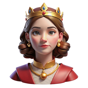 stunning rustic Portrait of a Queen with a Regal Expressi detailed png