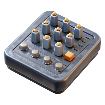 extraordinary creative Soundboard Faders and Knobs Cutout Transparent Background premium png