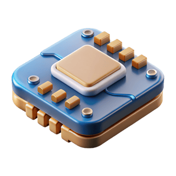 elegant creative Sound Card Chipset Close Up View Isolated on Transparent Background original png