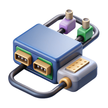 extraordinary rustic Sound Card Ports and Connections Isolated on Transparent Background original png