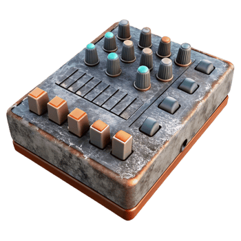 vibrant contemporary Sound Mixing Console Channel Faders Detailed View Isolated high quality png