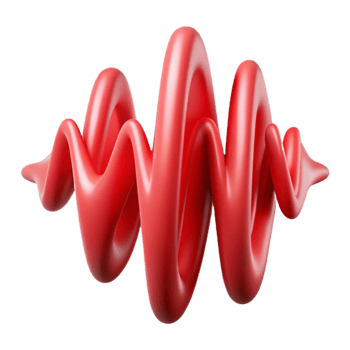 serene abstract Sound Wave Abstract Visualization Blue Transparent Background high quality png