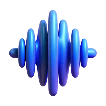 beautiful artistic Sound Waveform Abstract Design Blue Gradient Isolated authentic png