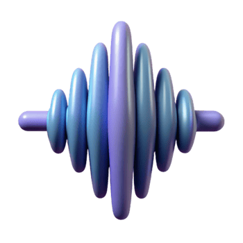 serene contemporary Sound Waveform Abstract Design Blue Gradient Isolated high resolution png