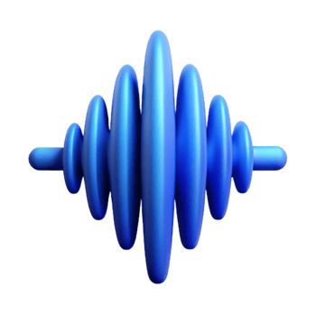 magnificent abstract Sound Waveform Blue Gradient Transparent Background authentic png