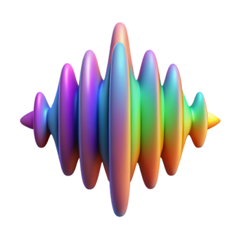 elegant rustic Sound Waveform Visualizer Abstract Design Colorful Gradient Cutout png