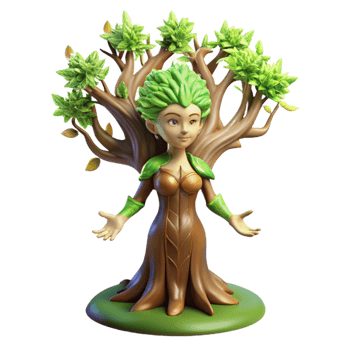 stunning vintage Willowy Dryad Emerging from a Grove 4K png