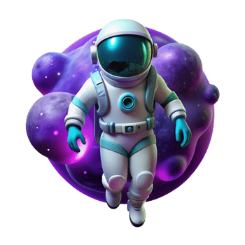 beautiful creative A Lone Astronaut Clad in a Bioluminescen 4K png