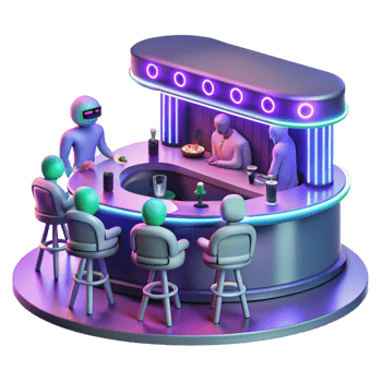 beautiful contemporary A Futuristic Bar Filled with Aliens And genuine png