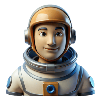 impressive vintage Portrait of an Astronaut in a Spacesuit professional png