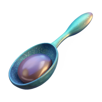 beautiful modern Space Food Spoon Floating Transparent Background high quality png