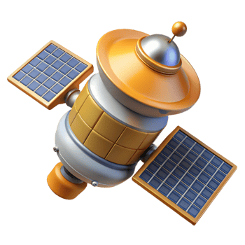 beautiful traditional Space Probe with Solar Panels Cutout on Transparent Background professional png