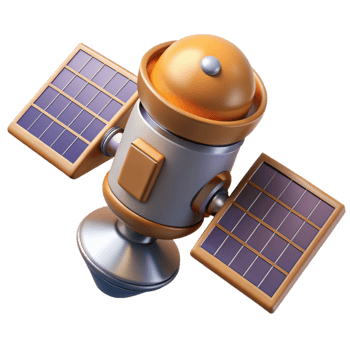 extraordinary modern Space Probe with Solar Panels Cutout on Transparent Background exclusive png