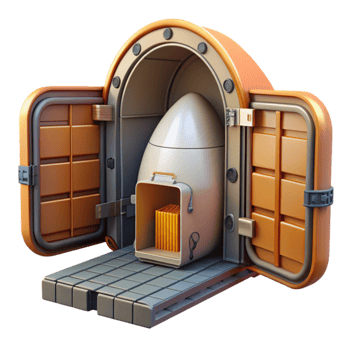 elegant contemporary Space Shuttle Cargo Bay Door Open Cutout with Payload Visible high quality png