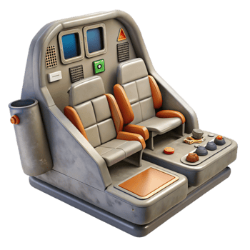 beautiful minimalist Space Shuttle Cockpit Transparent Background Pilot View authentic png