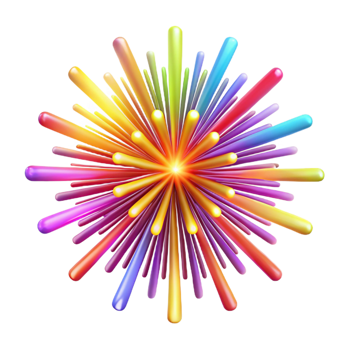 magnificent modern An Explosion of Colorful Particles Resem premium png