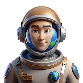 vibrant artistic Portrait of an Astronaut in a Spacesuit high quality png