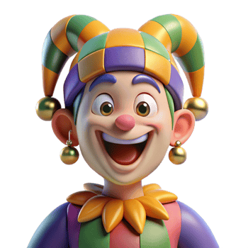 stunning classic Portrait of a Mischievous Jester with Col premium png