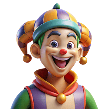 beautiful abstract Portrait of a Mischievous Jester with Col high resolution png