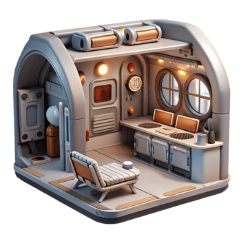 wonderful artistic Space Station Interior View Cutout high resolution png
