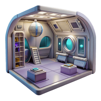 stunning traditional Space Station Interior View Cutout premium png