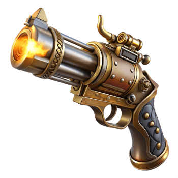 extraordinary creative A Steampunk Pistol with Intricate Engravi high resolution png
