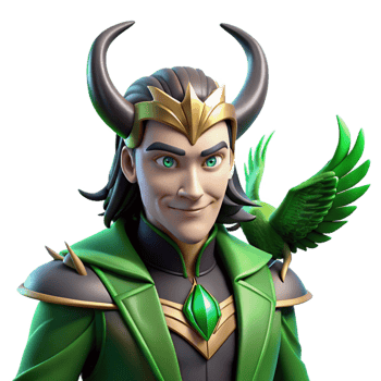 beautiful vintage A Mischievous Loki Shapeshifting Into a R premium png