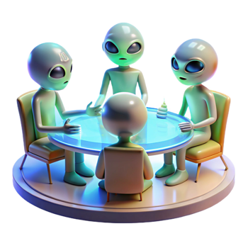 dramatic rustic A Group of Alien Diplomats with Diverse high resolution png