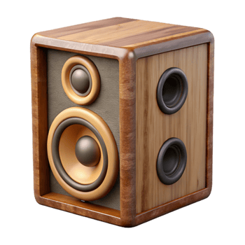 beautiful creative Speaker Cabinet Wooden Enclosure Isolated Element Transparent Background authentic png