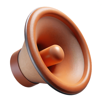 serene artistic Speaker Cone Close Up View Isolated original png