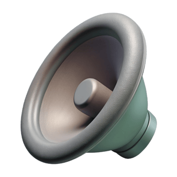 dramatic minimalist Speaker Cone Detail Grey Isolated exclusive png