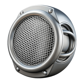 impressive minimalist Speaker Grill Detail Silver Isolated original png