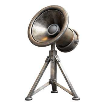 dramatic minimalist Speaker Stand Metal Tripod Design Isolated Cutout premium png