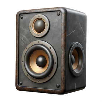 stunning minimalist Speaker System Front View with Detailed Grill Isolated png