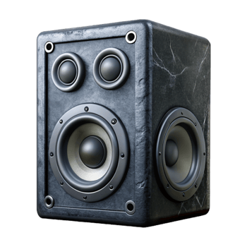 magnificent modern Speaker System Black Finish Cutout Transparent Background authentic png