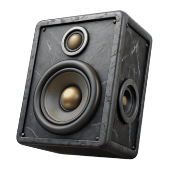 extraordinary artistic Speaker System Black Finish Cutout Transparent Background detailed png