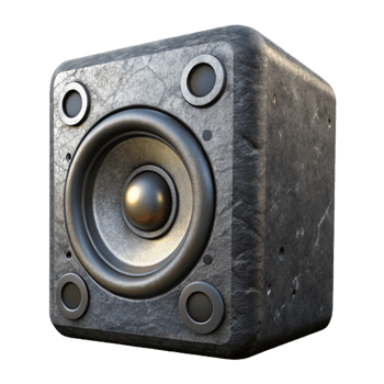 stunning artistic Speaker System Front View with Detailed Grill Isolated high quality png