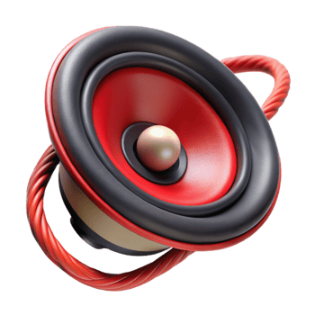 impressive creative Speaker Wire Red and Black Strands Isolated Element Transparent Background premium png