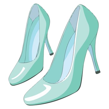 Cartoon Medieval Heels Shoes Illustration vector