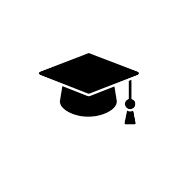 a minimalist icon of a graduation cap png