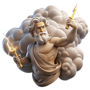 wonderful abstract Zeus Hurling a Thunderbolt Clouds Swirli detailed png