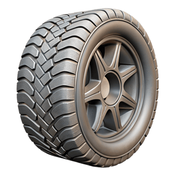 beautiful vintage Sports Car Tire Tread Cutout genuine png