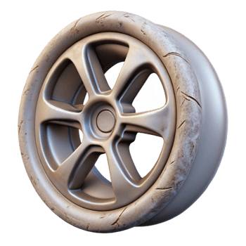 beautiful minimalist Sports Car Wheel Closeup Cutout high resolution png