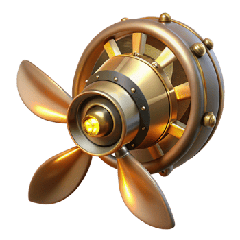 stunning classic A Steampunk Airship Propeller Intricat exclusive png