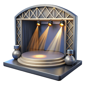 magnificent rustic Spotlight Performance Stage Cutout professional png