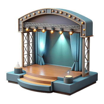 serene creative Spotlight Performance Stage Cutout high resolution png