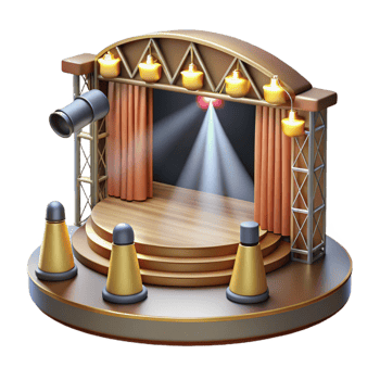 extraordinary vintage Spotlight Performance Stage Cutout detailed png