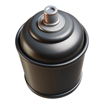 impressive abstract Spray Paint Can Lid Close Up Black Transparent Background genuine png